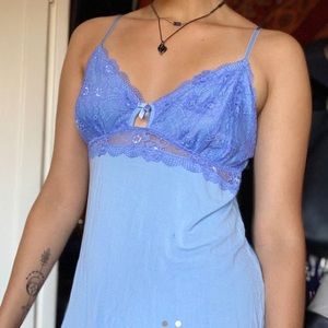 baby blue lace cami